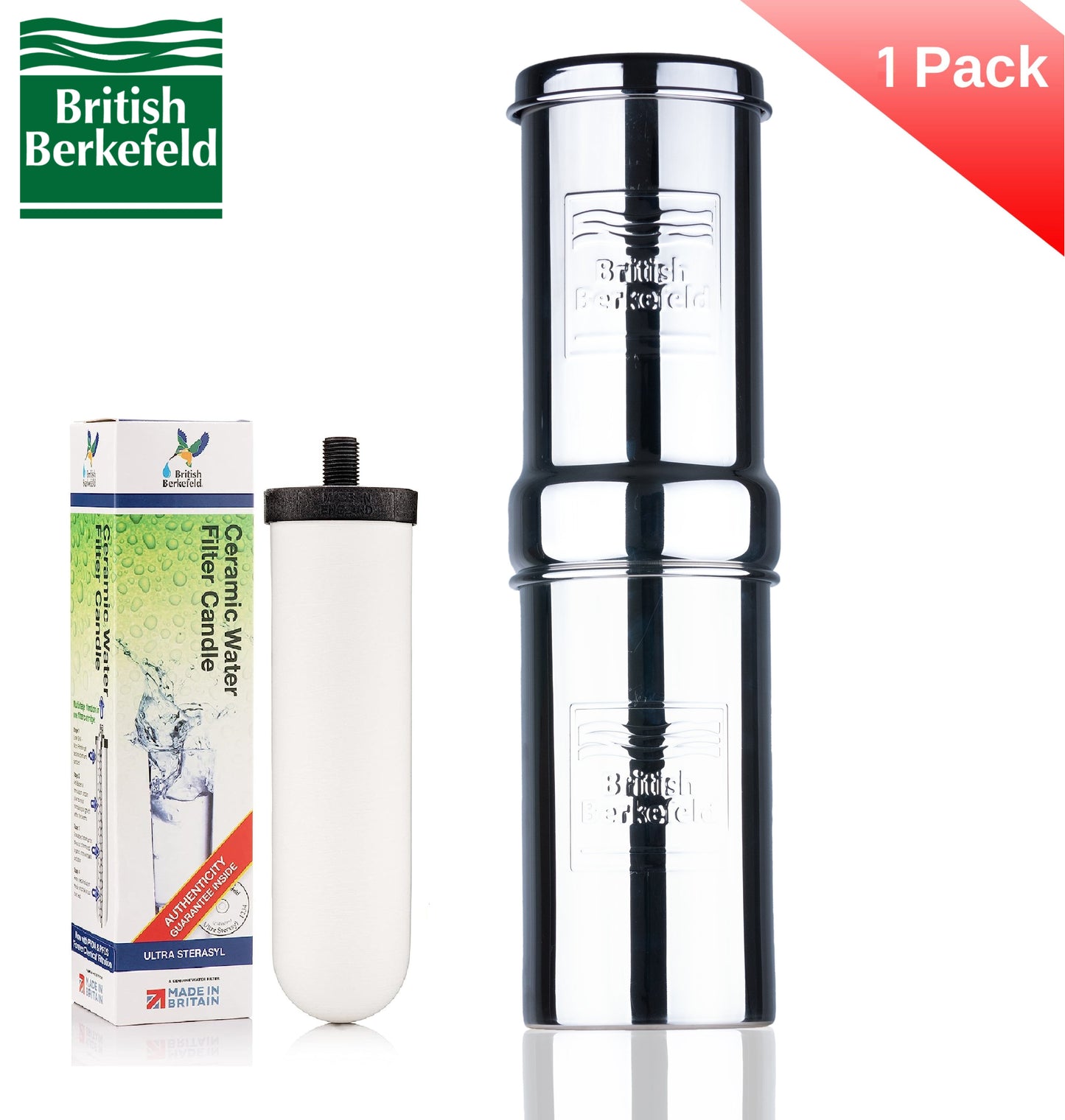 British Berkefeld® 1 Litre Stainless Steel Gravity System & Ultra Sterasyl®