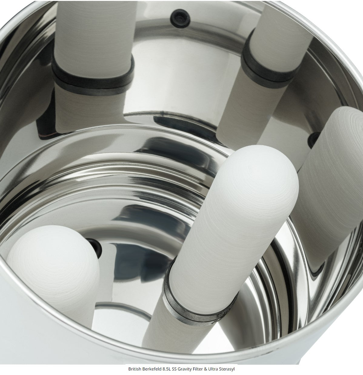 British Berkefeld® Stainless Steel Gravity System with Ultra Sterasyl Ceramic Filters (6 Litre)