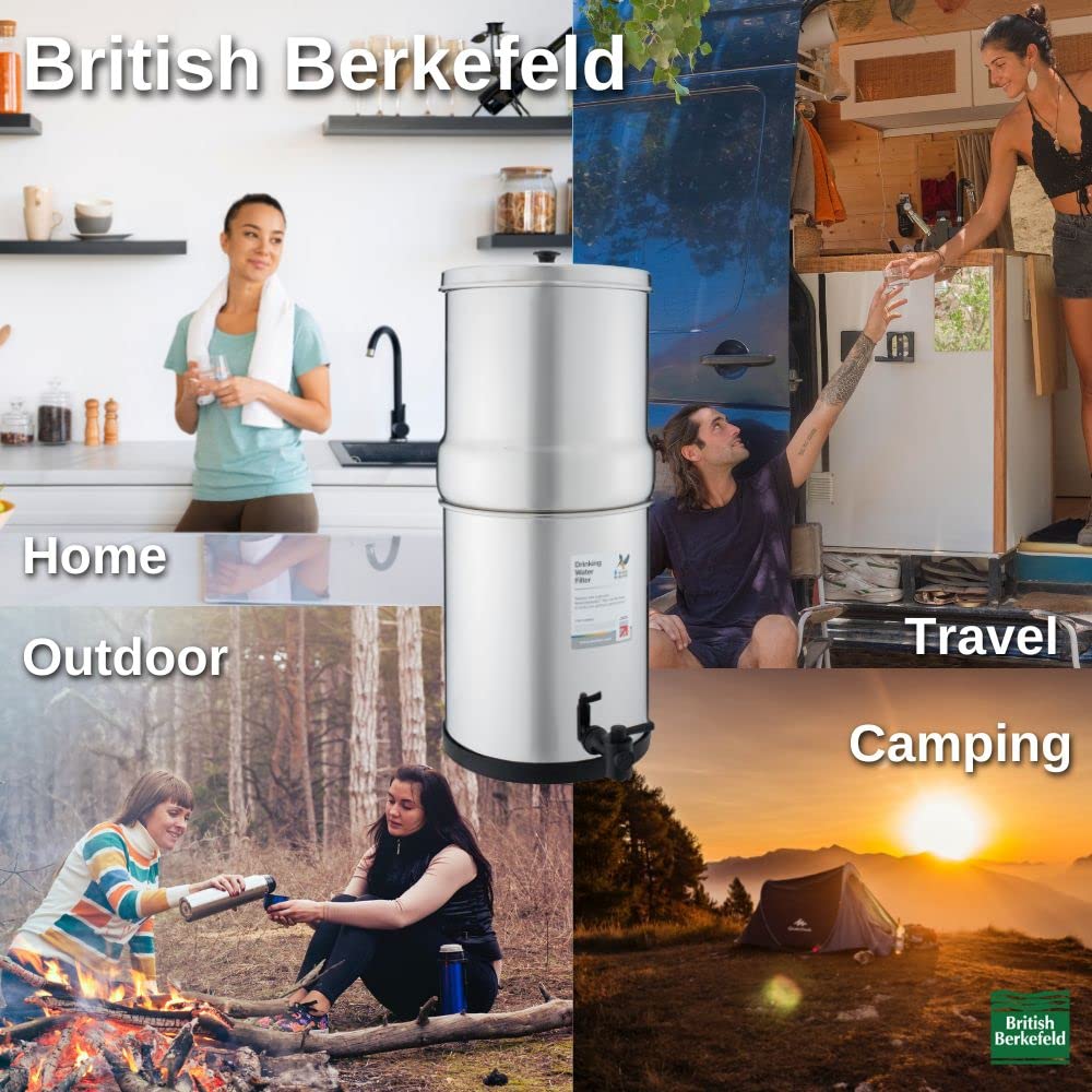 British Berkefeld® Stainless Steel Gravity System with Ultra Sterasyl Ceramic Filters (6 Litre)