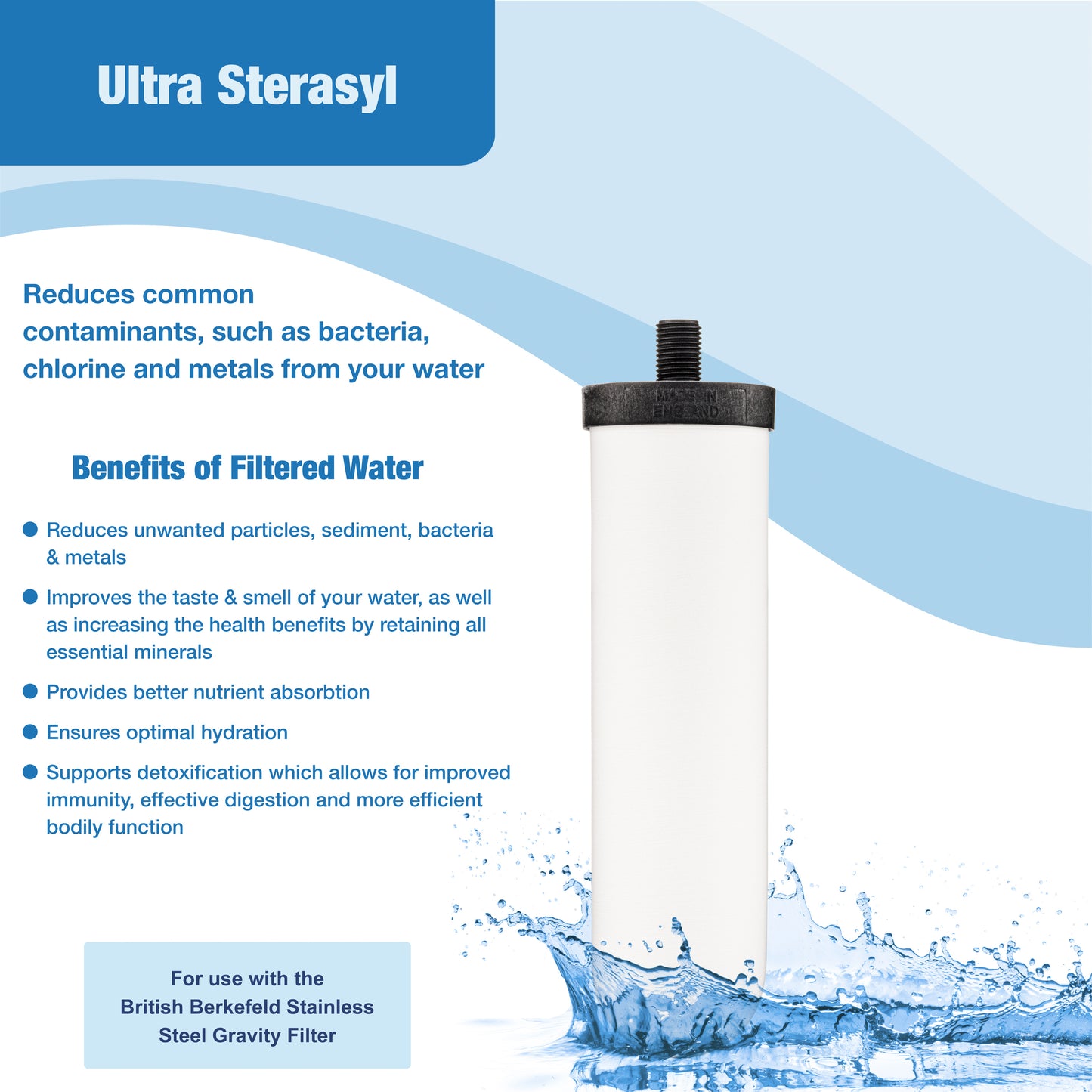British Berkefeld® 7″ Ultra Sterasyl® Ceramic Water Filter (NSF Certified)